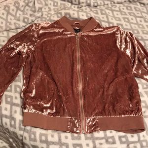 Pink Velvet Zip up